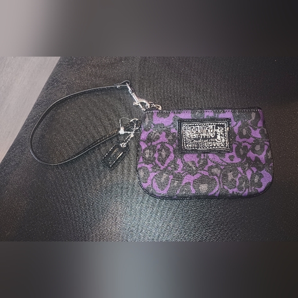 Coach Handbags - Coach Poppy Ocelot Purple & Black